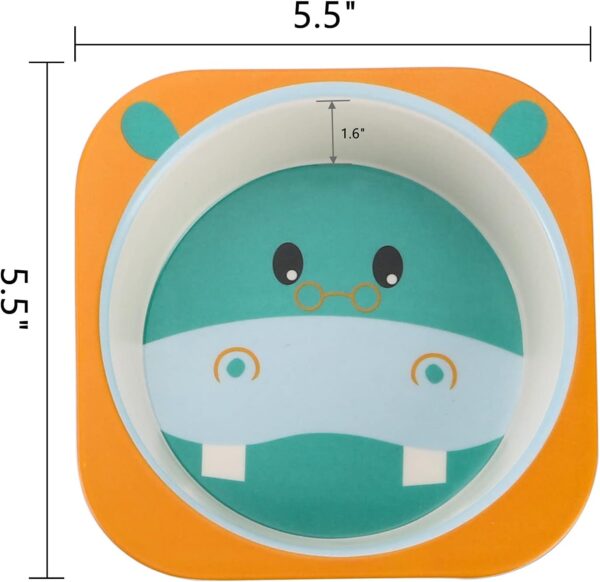 6 Pack 10 Oz Small Bowls, Durable Cartoon Bowls for Children,  Free Cute Snacks Bowls, Square Dinner Tableware for Serving Soup, Cereal, Pasta, Ice Cream, Dishwasher Safe - Image 2