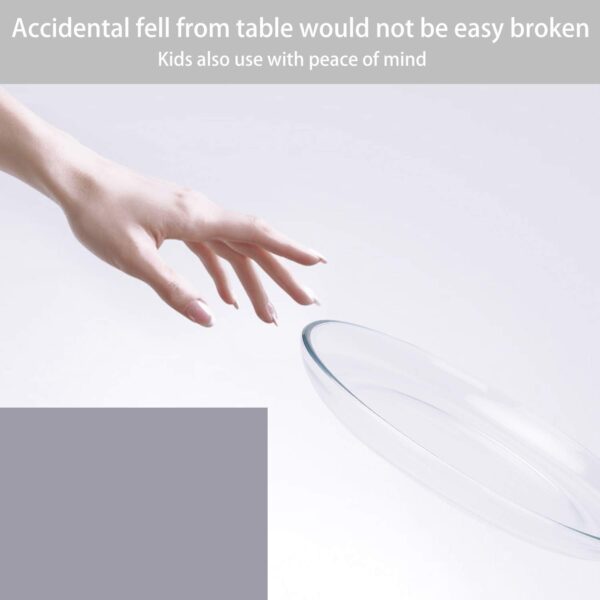 Dessert Plates, Classic Tempered Glass Dinnerware Sets, 7 Inch, Set of 3 - Image 2