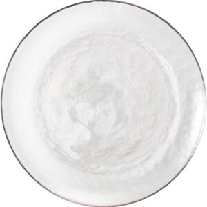 Glass Dinnerware and Drinkware Collection Clear 10.5 Inch Dinner Plate (Set of 4)