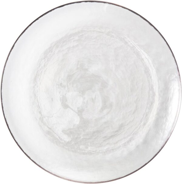 Glass Dinnerware and Drinkware Collection Clear 10.5 Inch Dinner Plate (Set of 4)