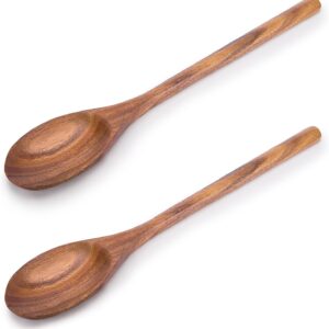 2PCS Wooden Cooking Spoons, Wooden Kitchen Utensil Large Wood Spoon for Cooking Serving Mixing