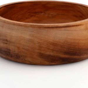 Beautiful Handmade Decorative Wooden Snack Serving Bowl For Dry Fruits Chips Coffee Table Countertop Display Key Bowl Tableware Kitchen Living Room Home Accents Dinnerware (6 Inches)
