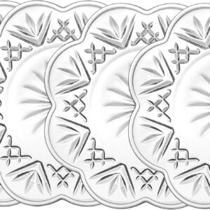 Lead Crystal Set of 4 Canape Plates