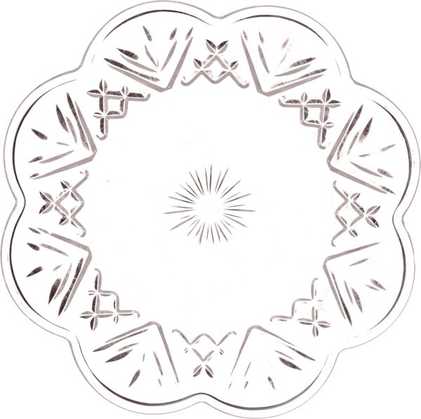 Lead Crystal Set of 4 Canape Plates - Image 2